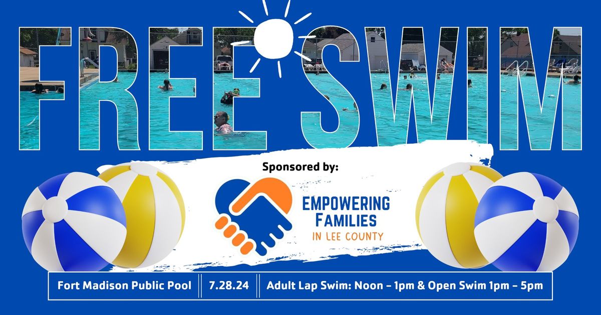 Free Swim Day - Sponsored by Empowering Families in Lee County