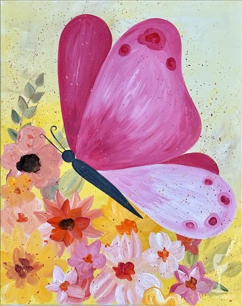 Blooming Butterflies **Happy Hour** **New Art**
