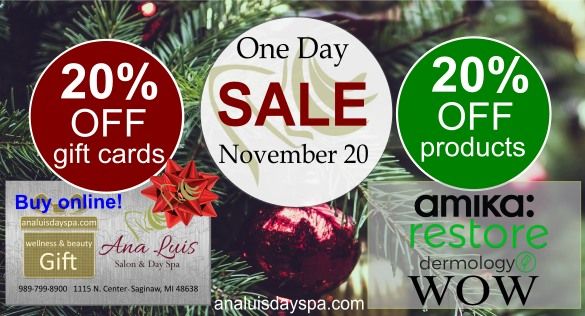 ONE DAY SALE November 20th!