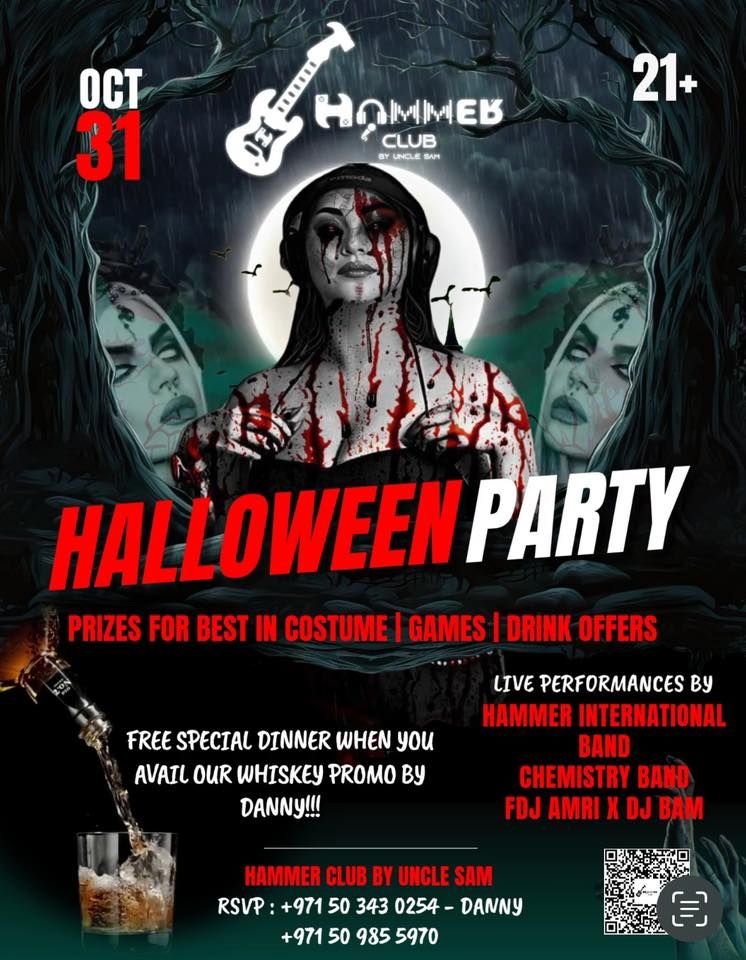 SPOOKTACULAR night at Hammer Club this Halloween! \ud83c\udf83