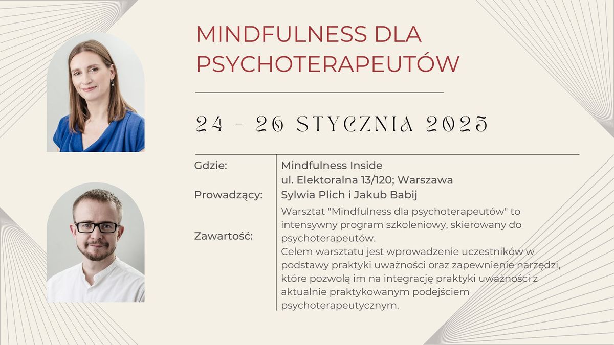 Mindfulness dla psychoterapeut\u00f3w