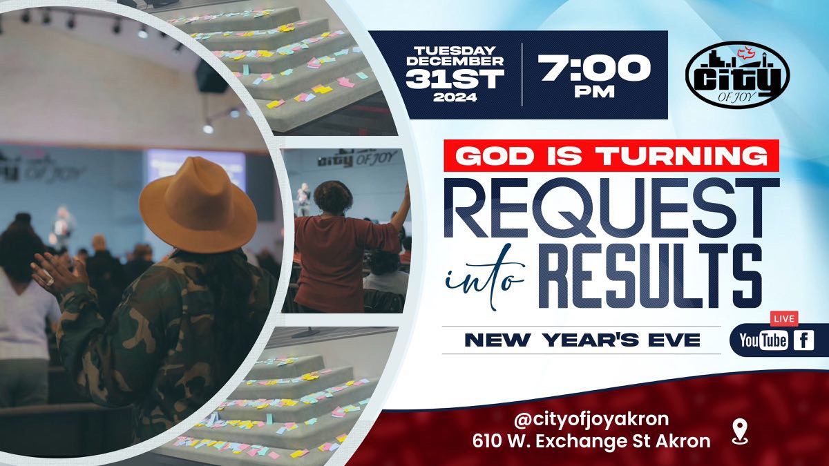 NYE Service at City of Joy Life Enrichment Center @7pm!