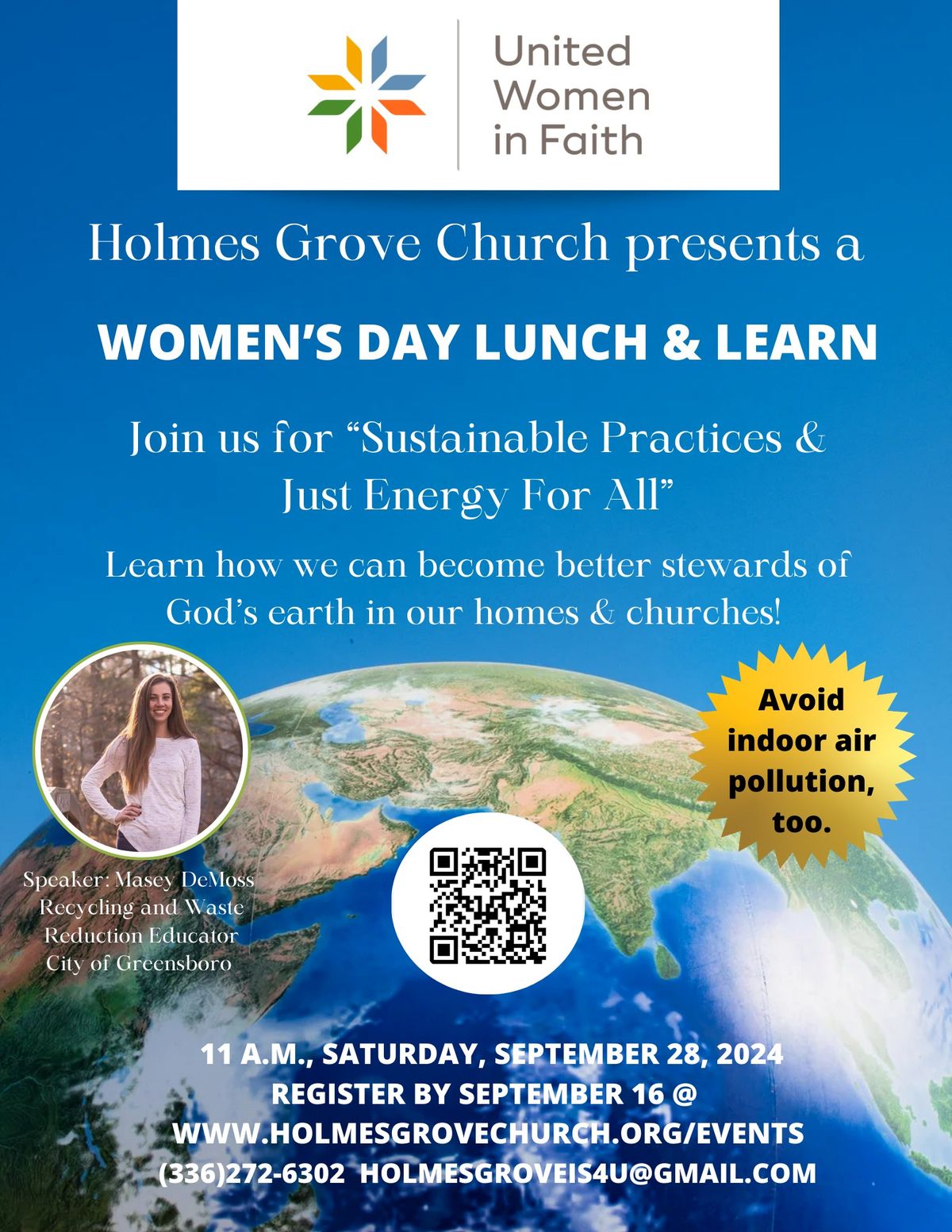 Women's Day Program: How Can We Become Better Stewards of God's Earth in Our Homes & Churches?