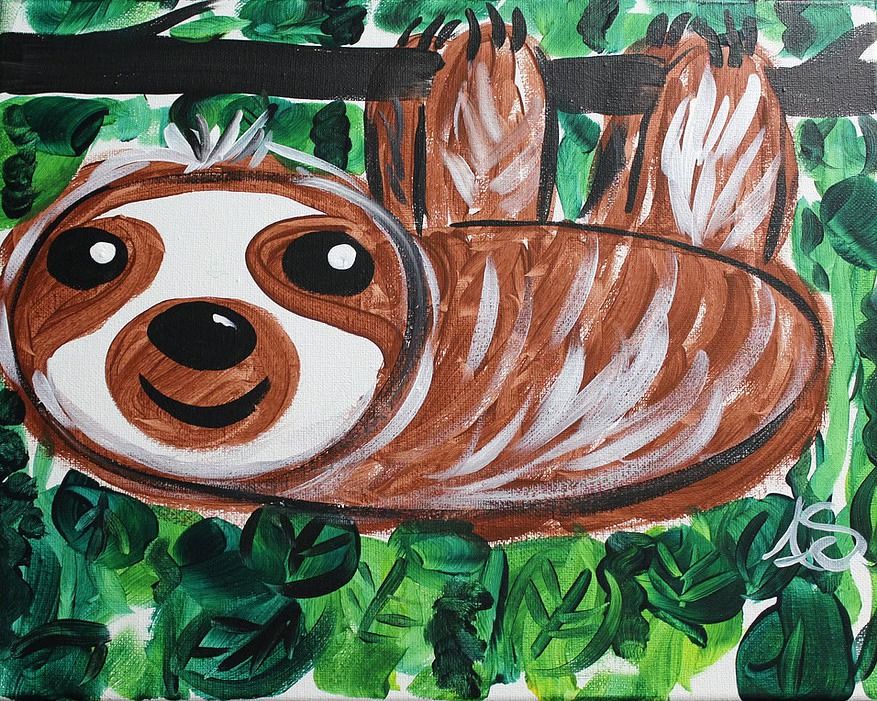 Creative Canvas for Kids - Sloth