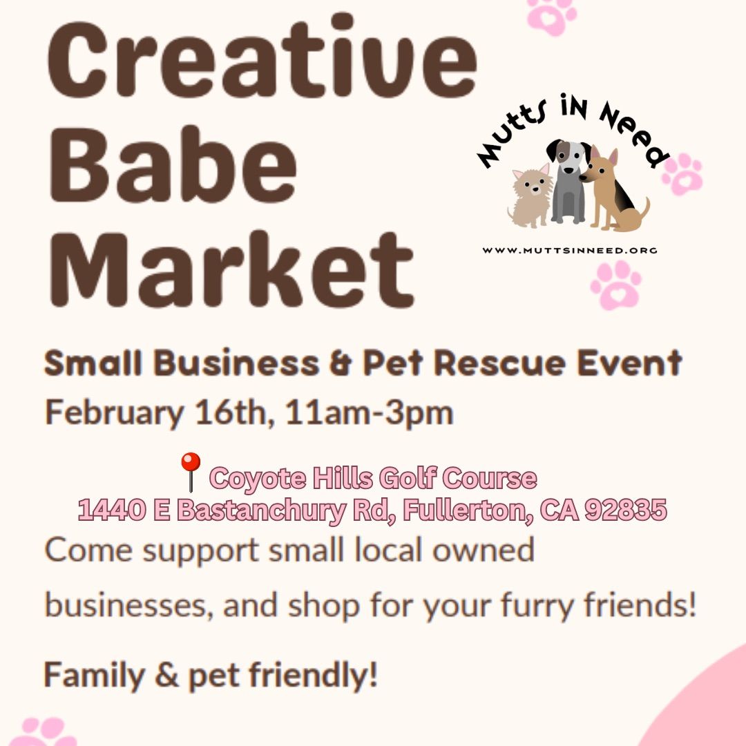 Creative Babe Market x Mutts in Need Adoption Event