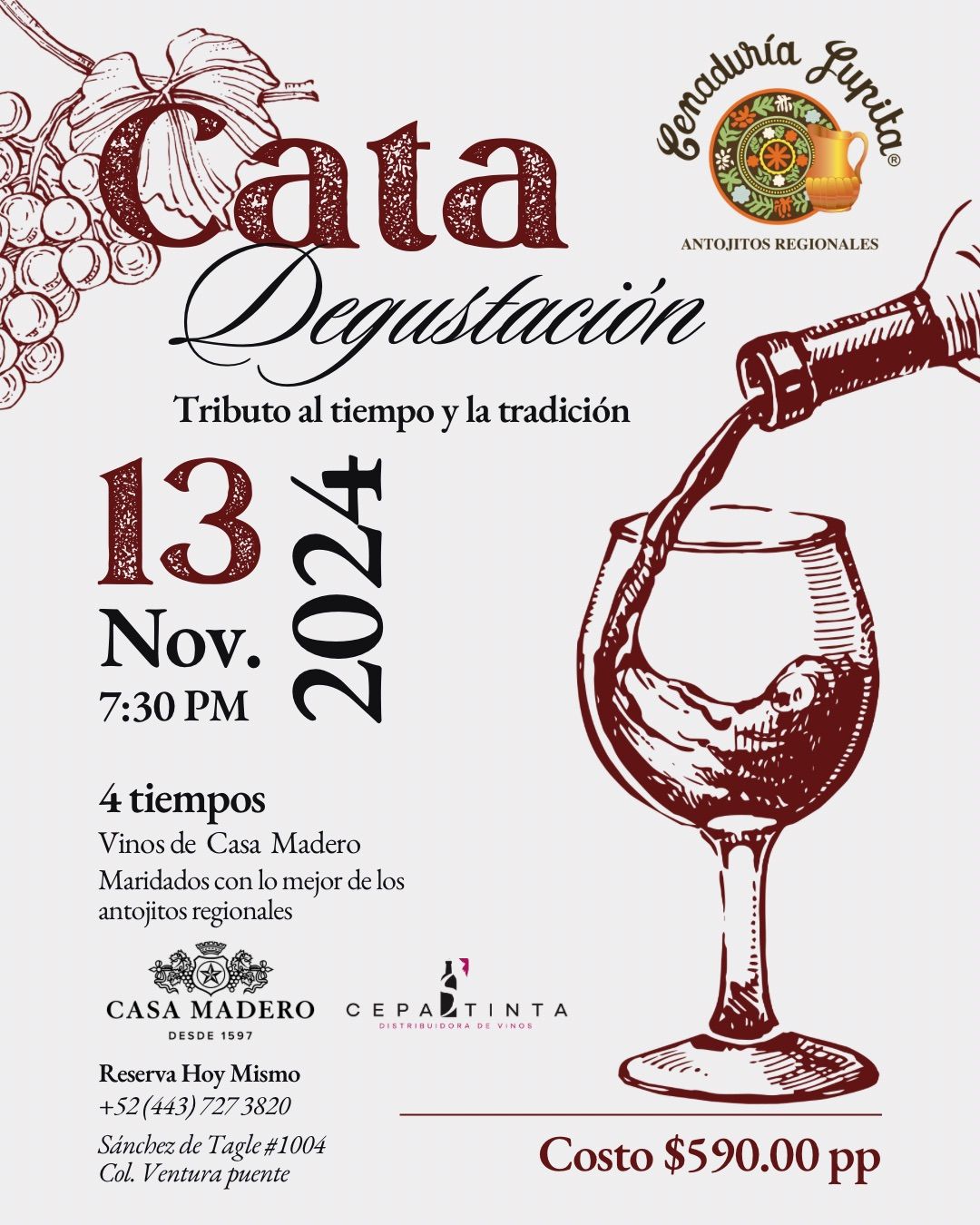 Cata Degustaci\u00f3n - Tributo al tiempo y la tradici\u00f3n 