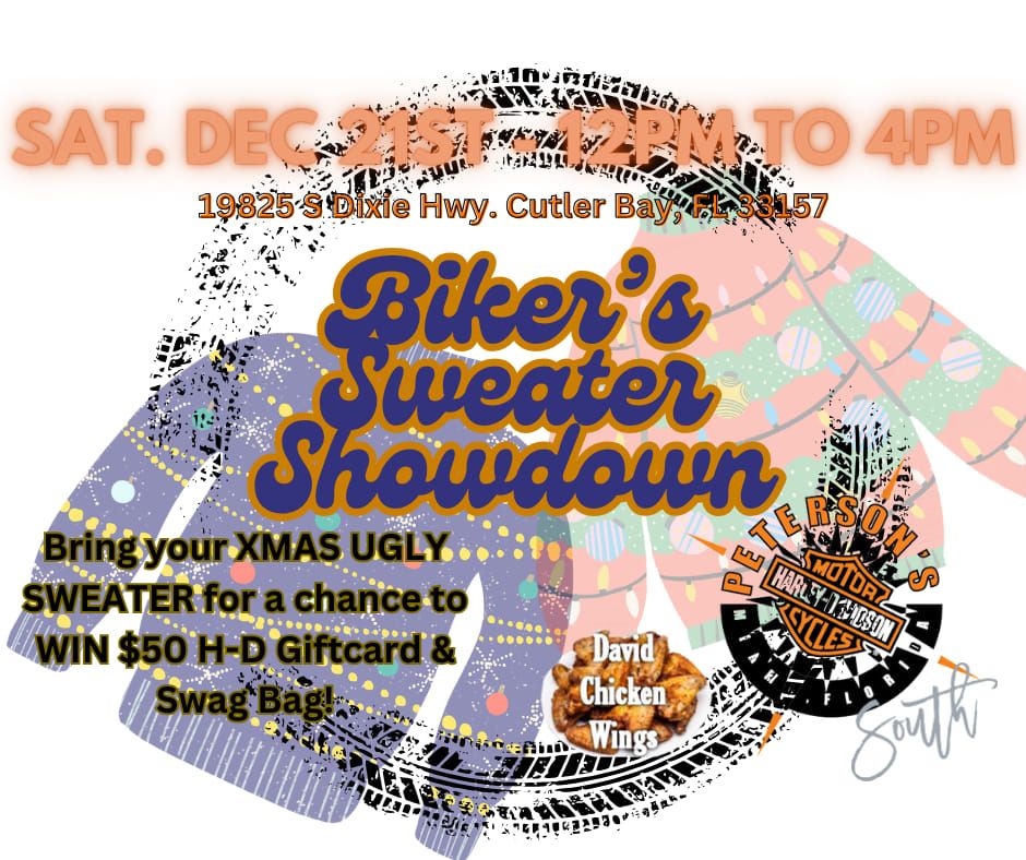 Biker's Sweater Showdown at Peterson's HD South!