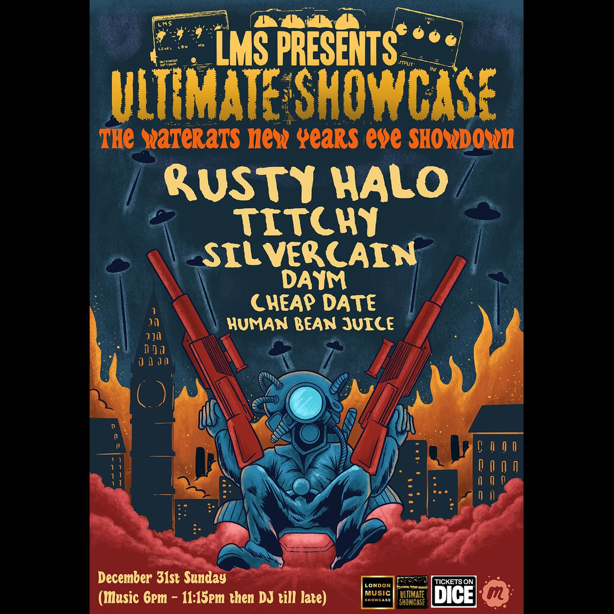  New Year\u2019s Eve ULTIMATE SHOWCASE @ The WATER RATS in King\u2019s Cross