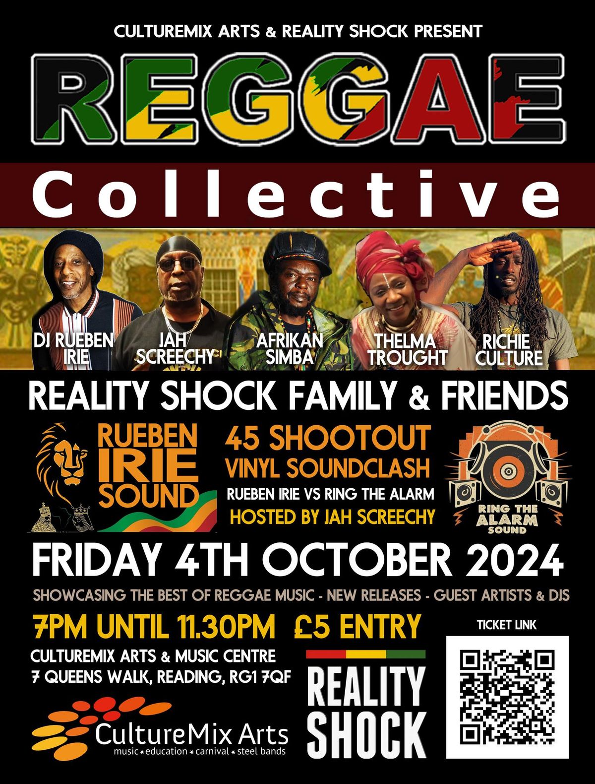 Reggae Collective Friday - DJ Rueben Irie, Afrikan Simba, Jah Screechy,  Richie Culture, Thelma...