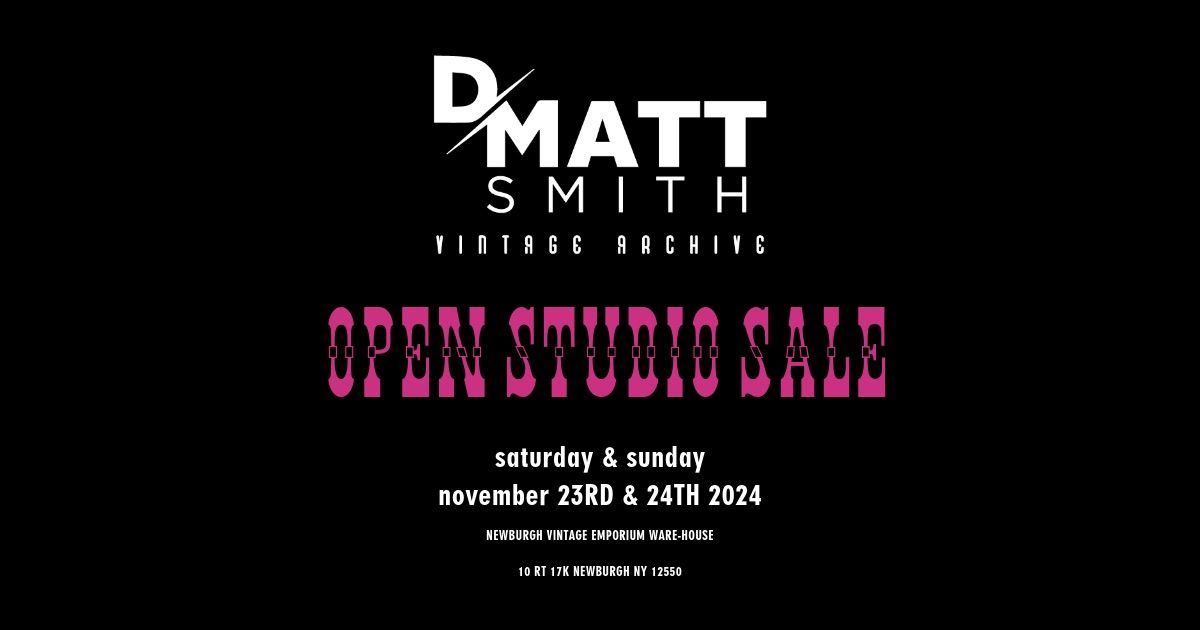 d. matt smith vintage clothing archive open studio sale 