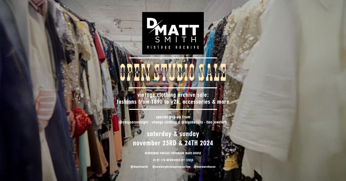 d. matt smith vintage clothing archive open studio sale 