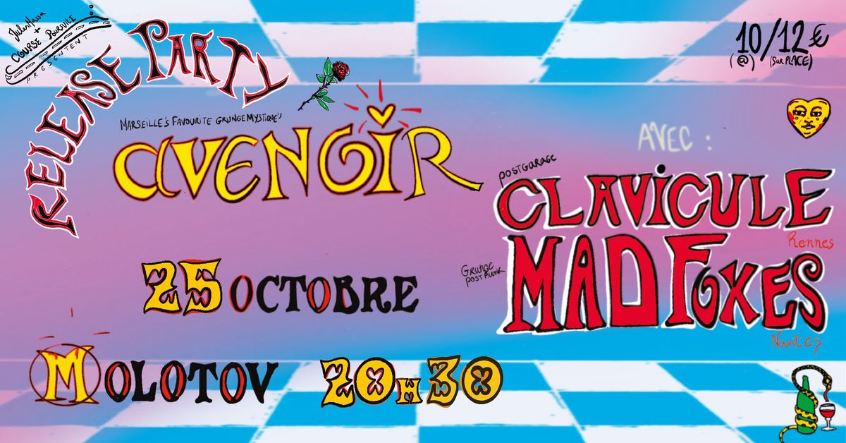 AVENOIR RELEASE PARTY + MAD FOXES + CLAVICULE AU MOLOTOV