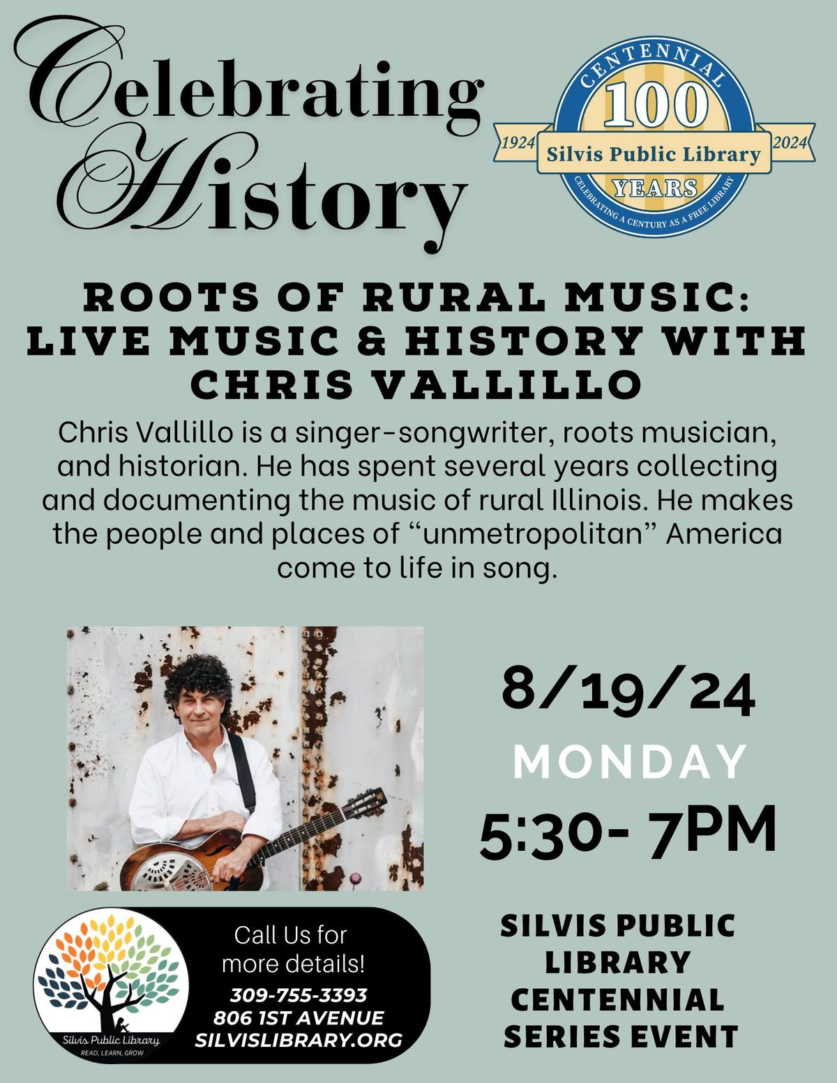 Celebrating History: Roots of Rural Music- Live Music & History with Chris Vallillo