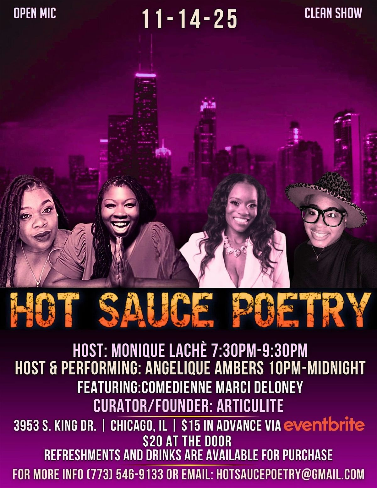 HOT SAUCE POETRY & COMEDY (2 Shows)