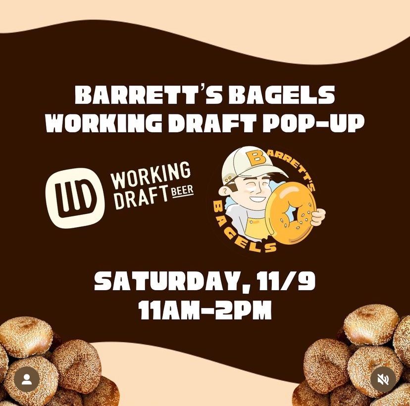 Barrett's Bagels at Working Draft Beer Co