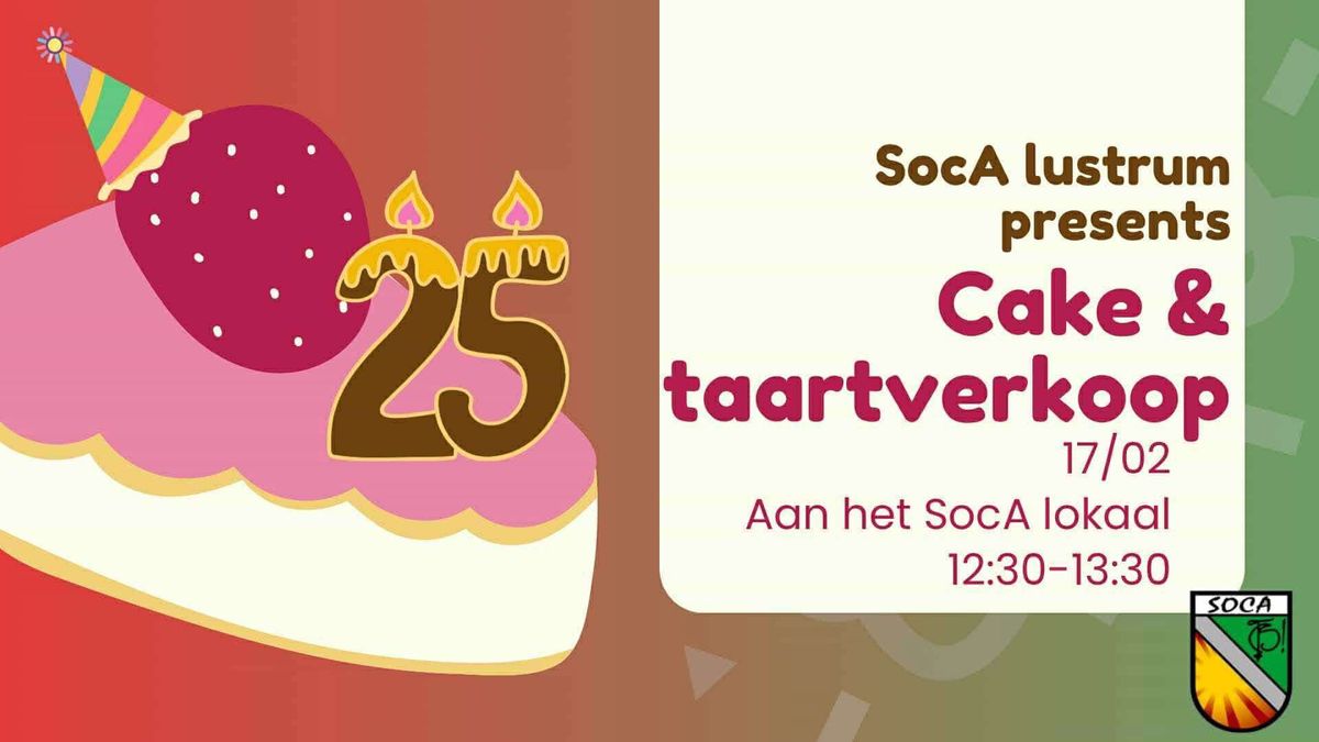 Lustrum SocA: Cake- & taartverkoop \ud83c\udf70