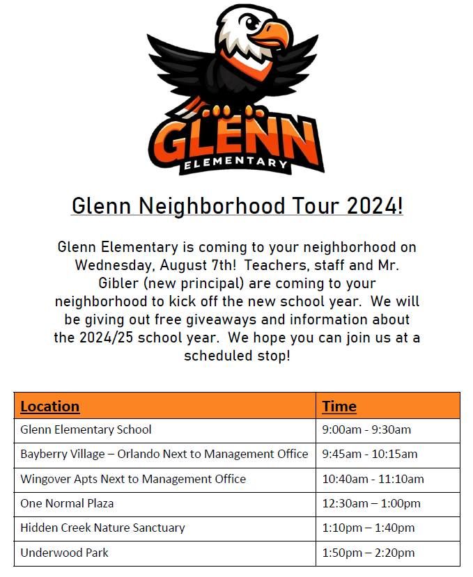 Glenn Neighborhood Tour 2024