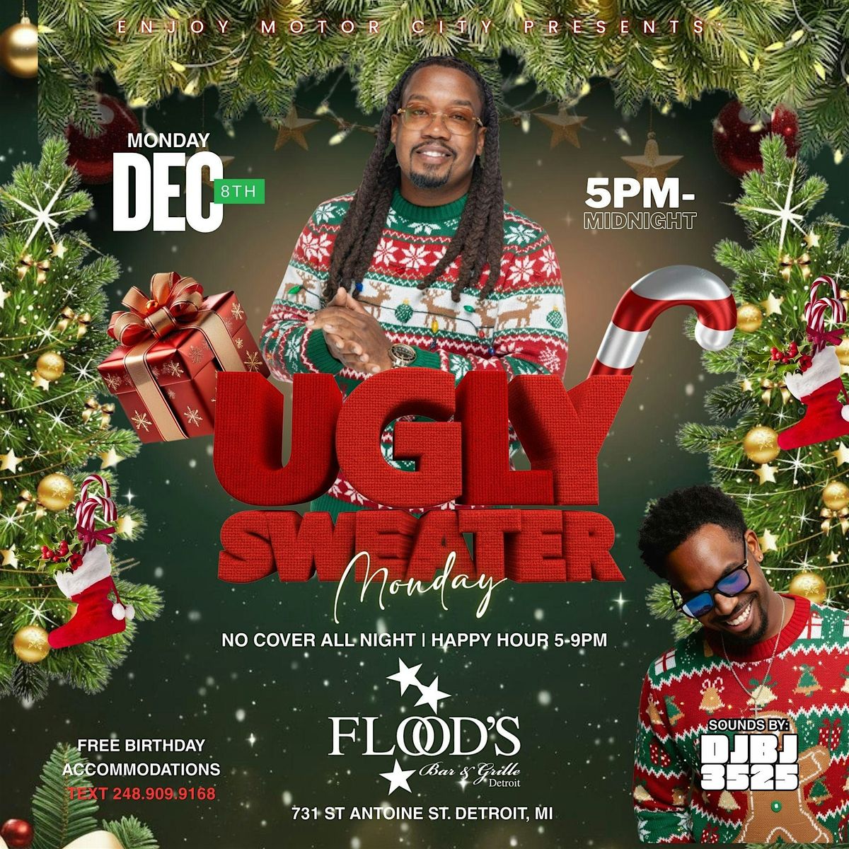 Ugly Sweater Monday at Flood's Bar & Grille