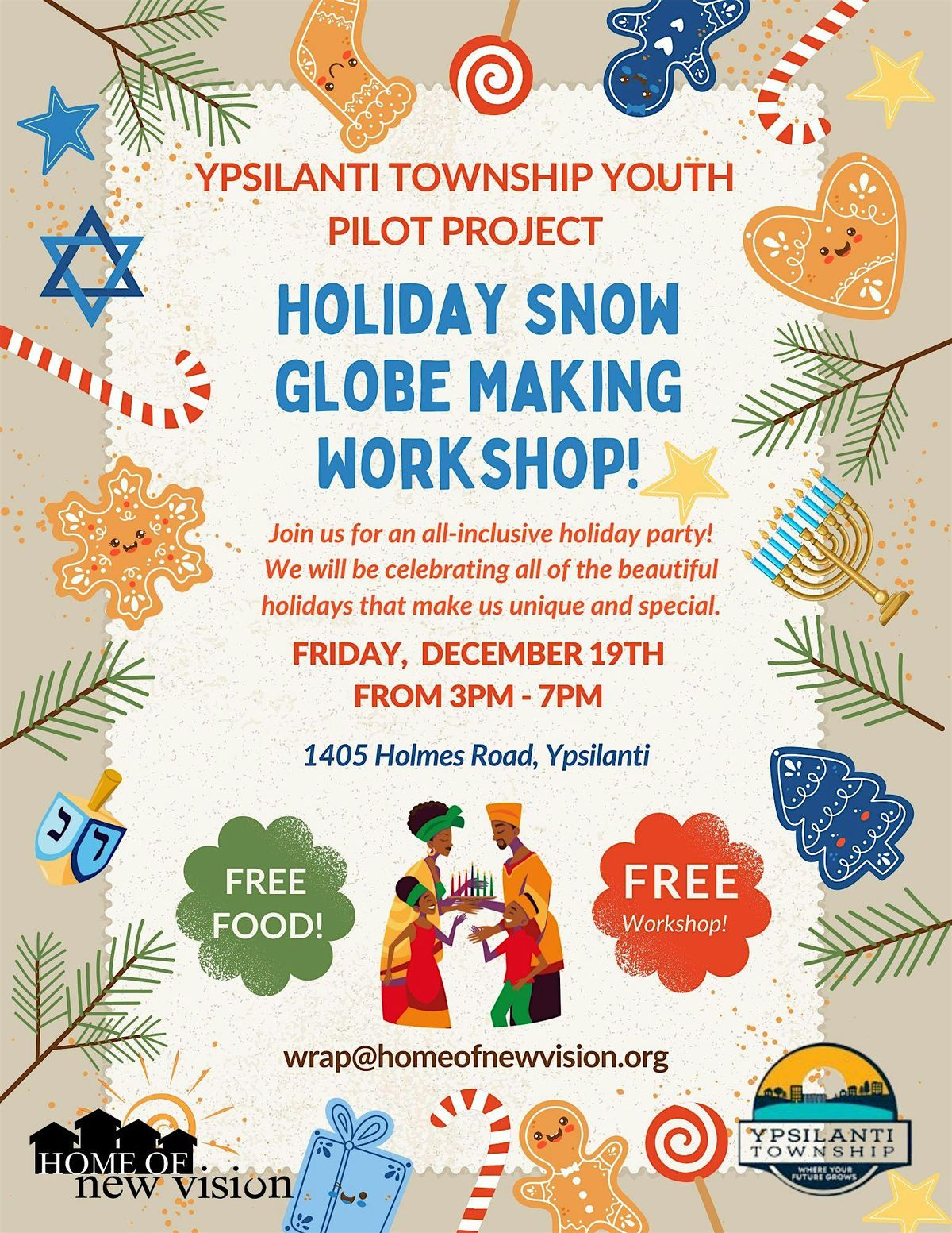 Ypsilanti Township Youth Pilot Project \u2013 Holiday Snow Globe Making Workshop