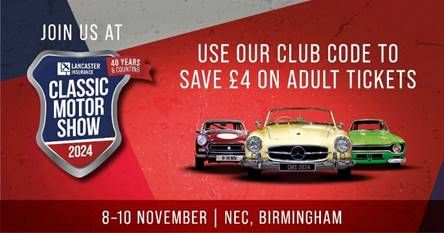 The Classic Car Show at the NEC in November