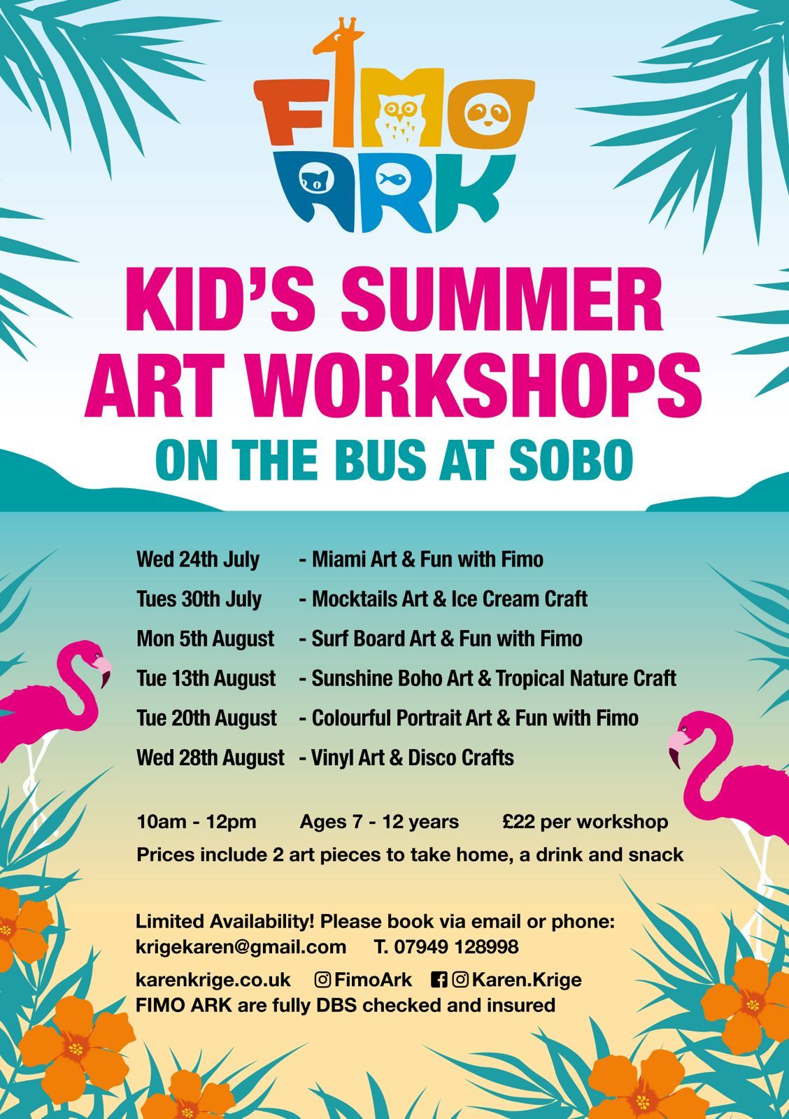 Kid's Summer Art Workshops
