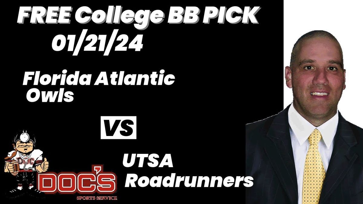 UTSA Roadrunners at Florida Atlantic Owls Mens Basketball