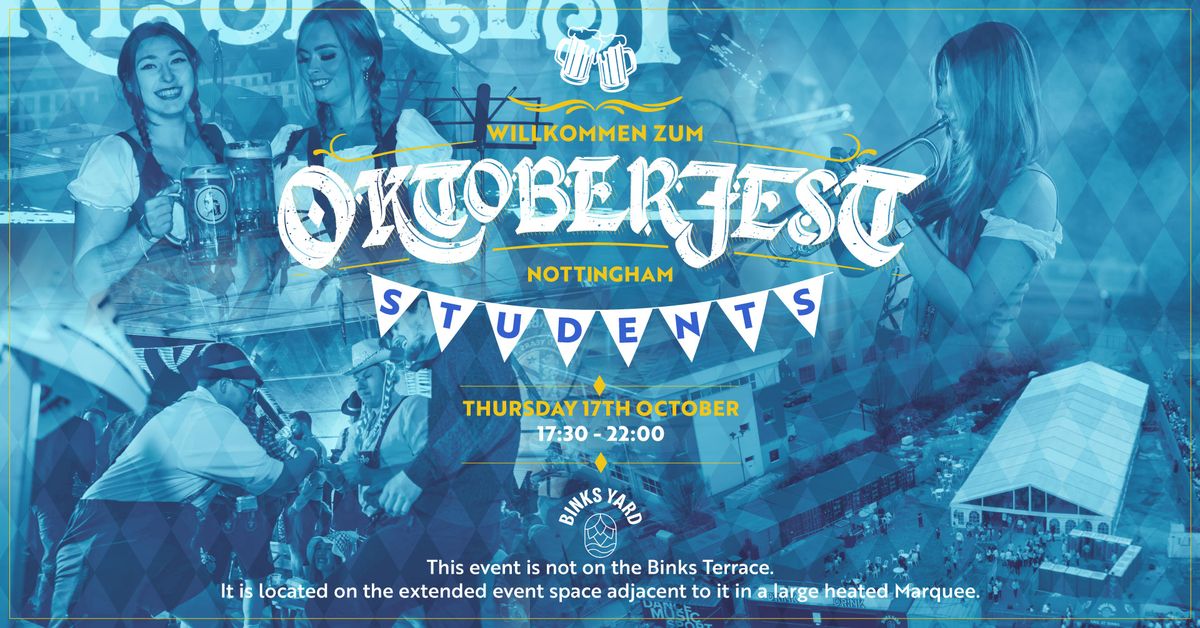 Student Oktoberfest Nottingham Group Bookings 2024 - 17th Oct