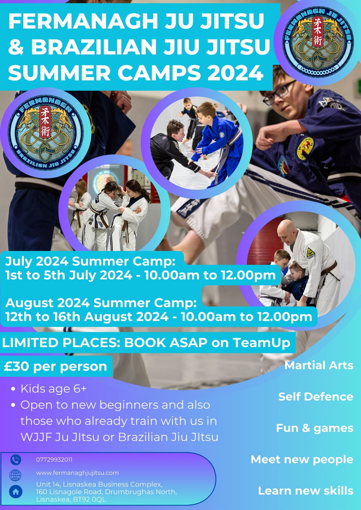 Fermanagh Ju Jitsu & Brazilian Jiu Jitsu Kids Summer Camps 2024