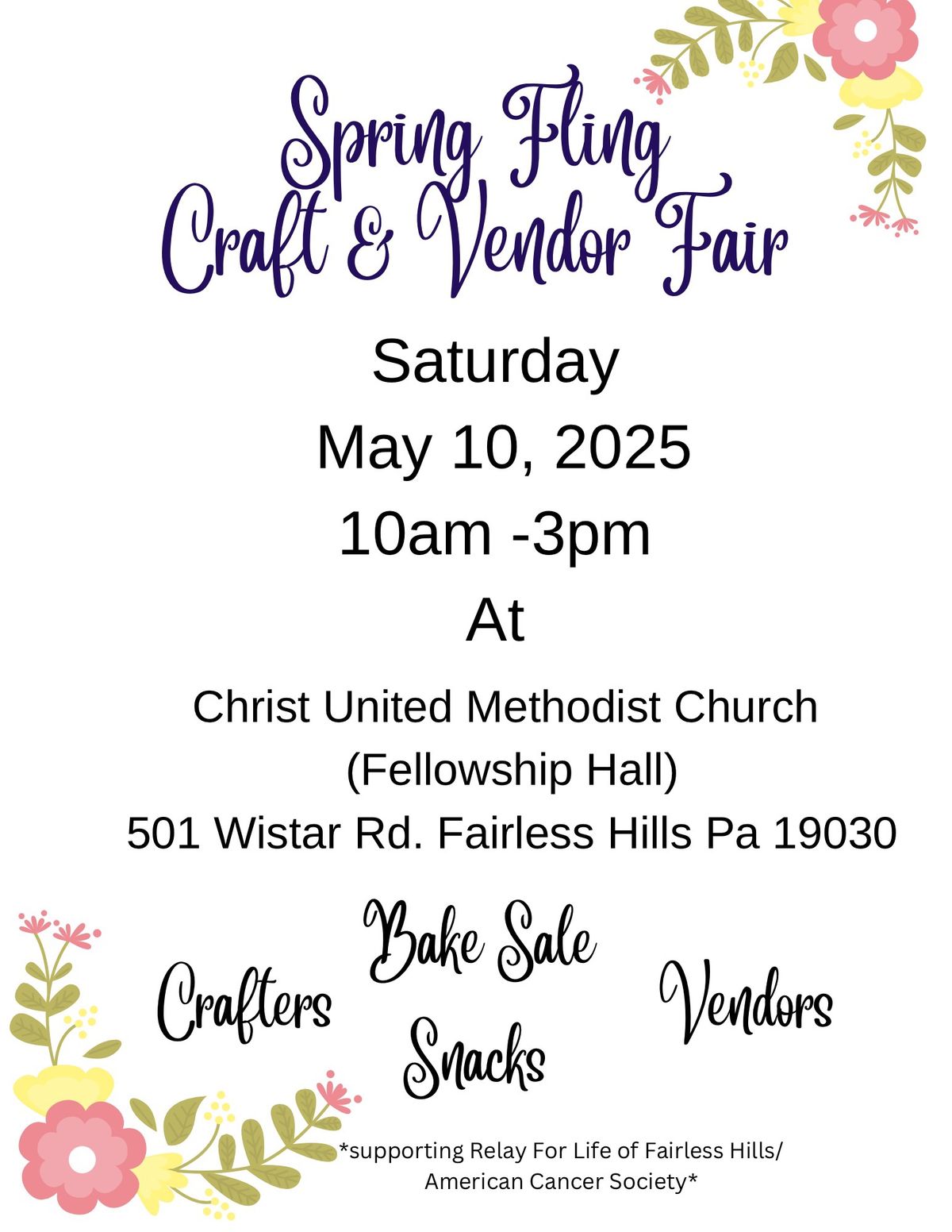 Spring Fling Craft & Vendor Fair