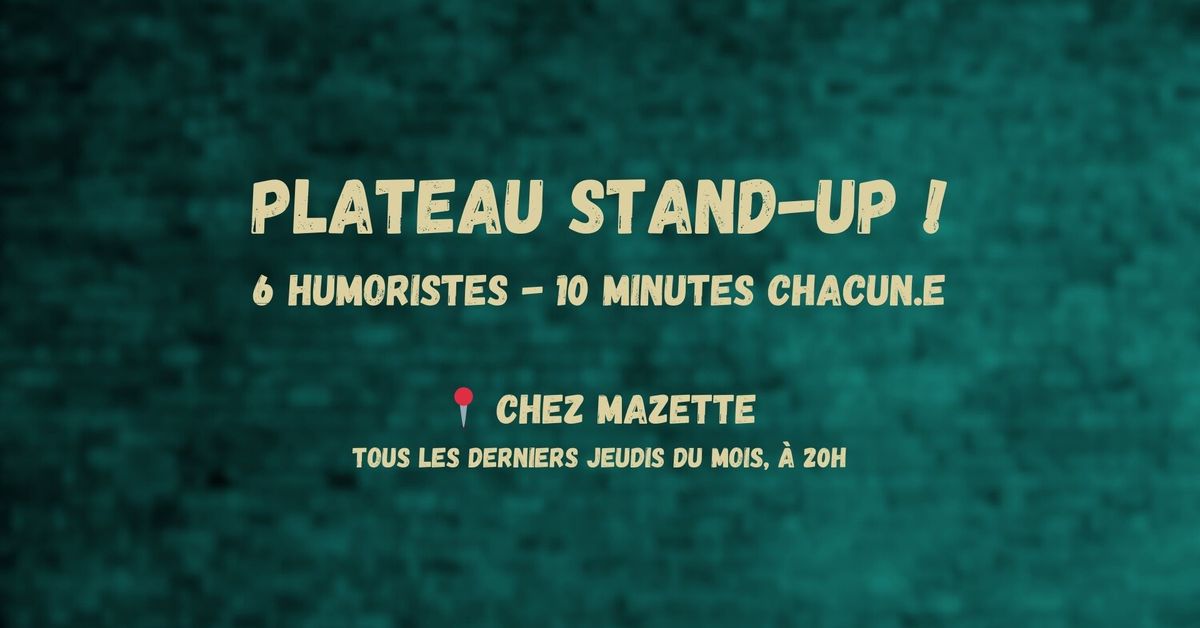 Plateau stand-up chez Mazette