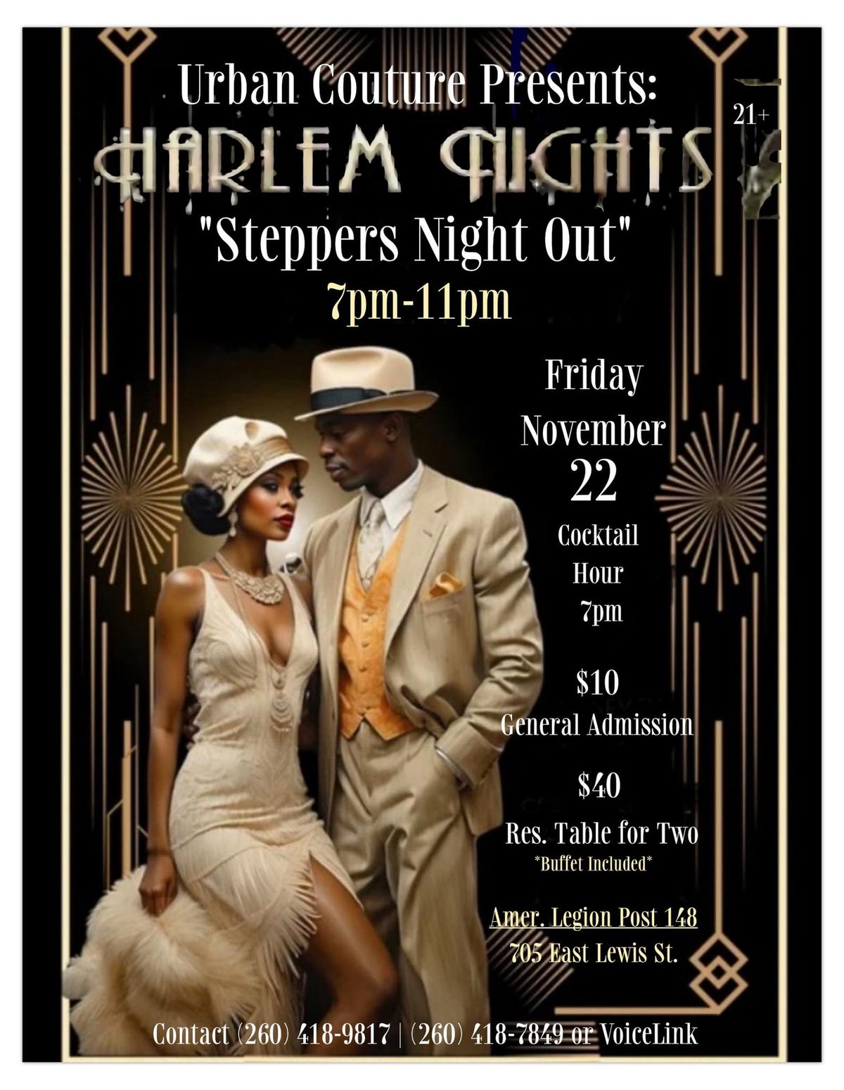 Urban Couture Presents: Harlem Nights \u201cSteppers Night Out\u201d