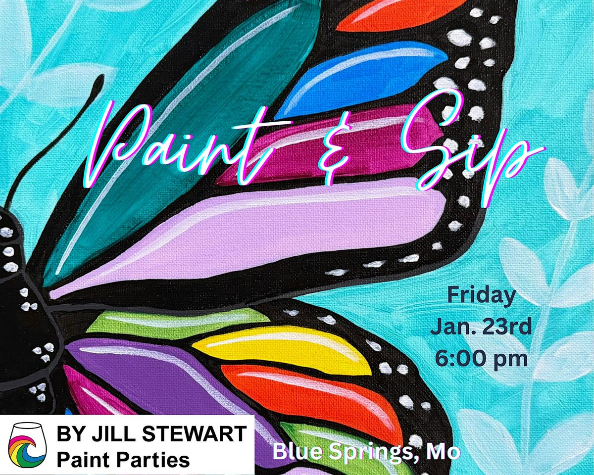 Rainbow Butterfly Paint Party