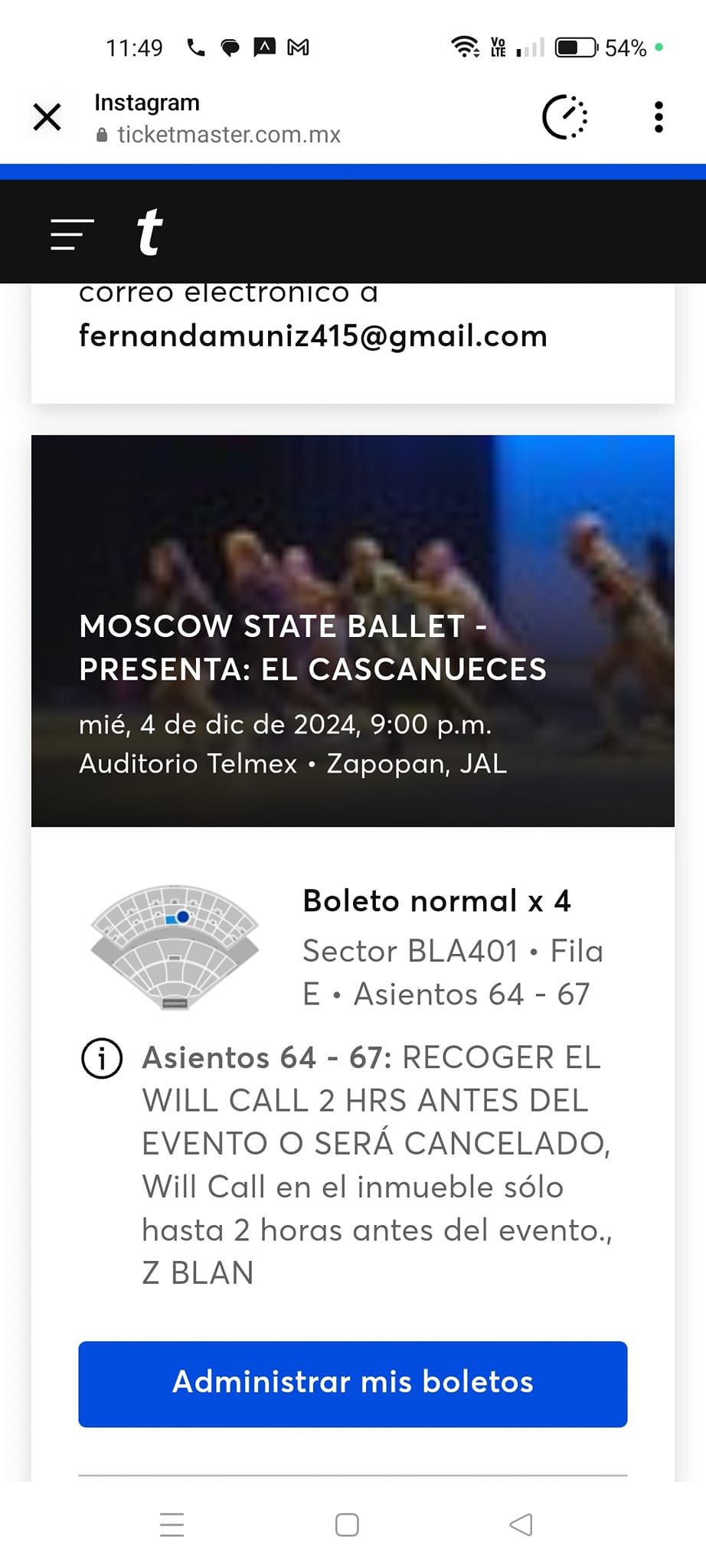 Moscow State Ballet- Presenta:El Cascanueces 