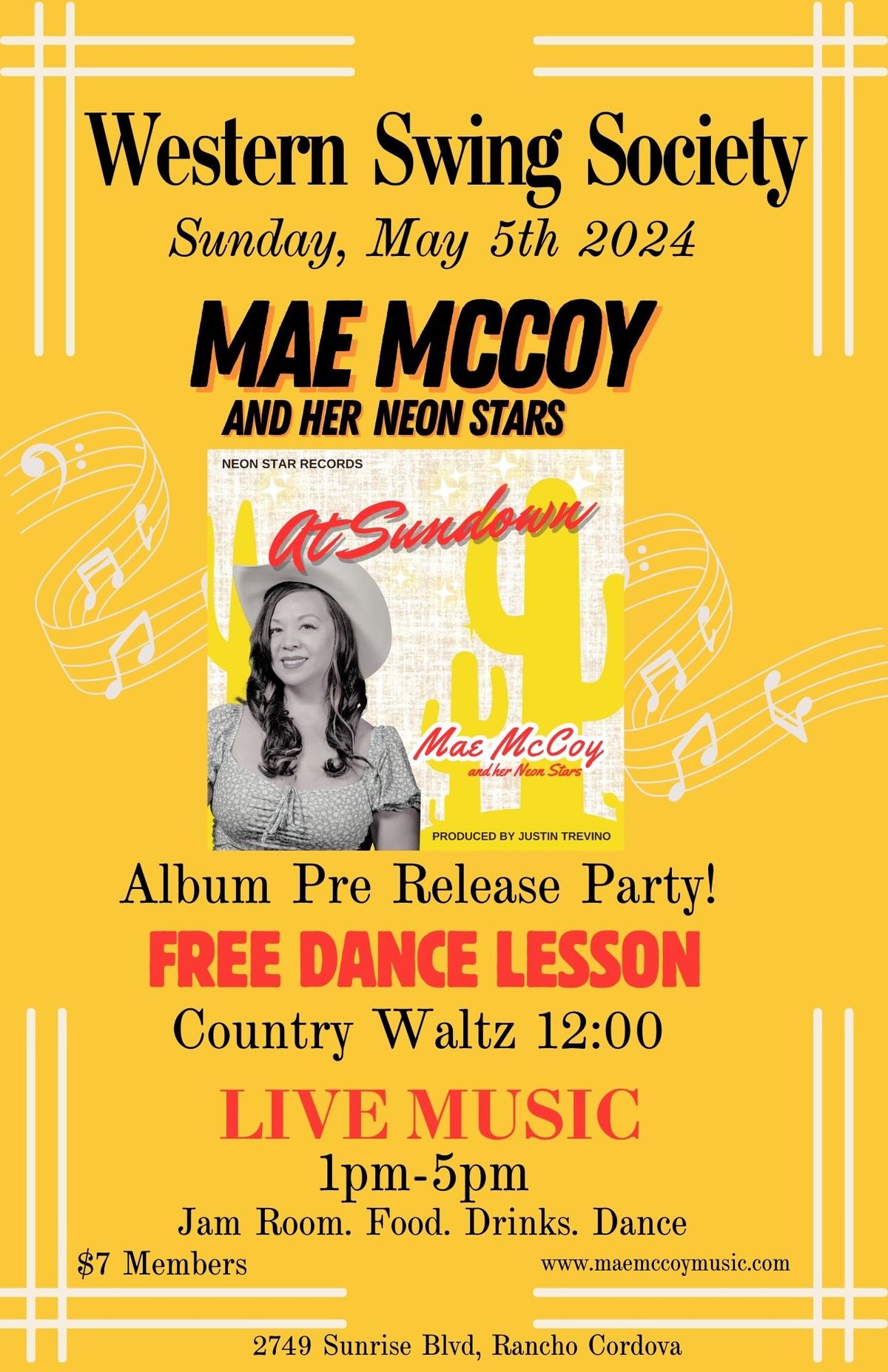 Mae McCoy and her Neon Stars- Western Swing Society Dance