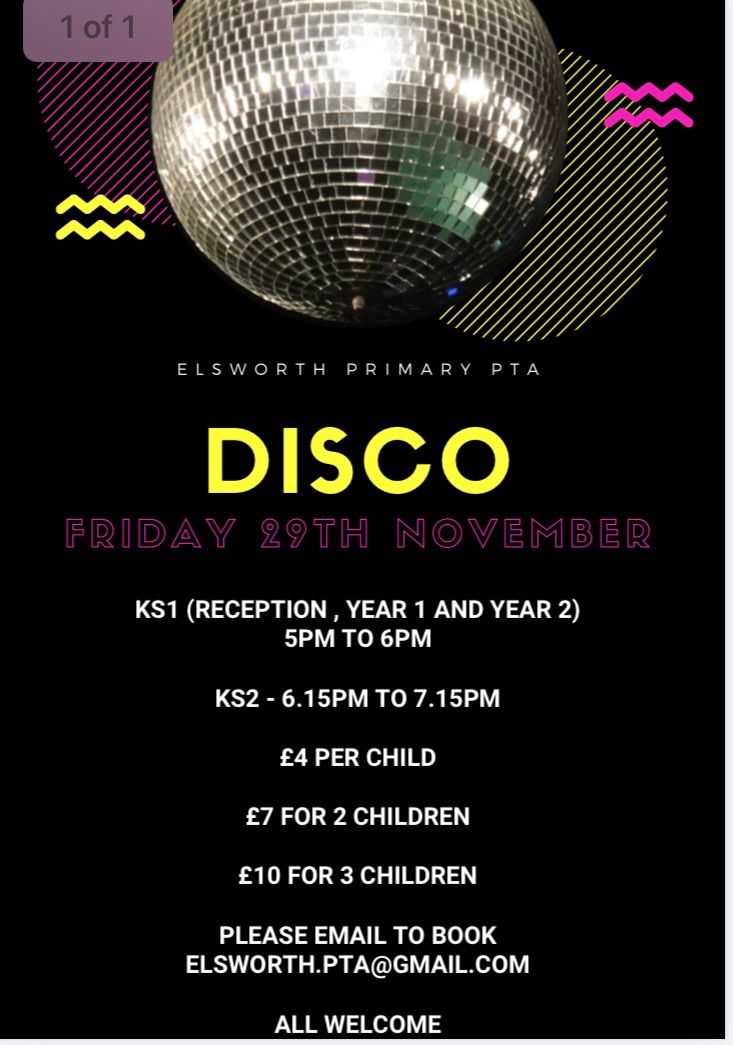 Elsworth Primary PTA School Disco