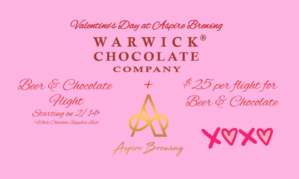 Valentine's Day 2025 Beer & Chocolate Pairing at Aspire Brewing