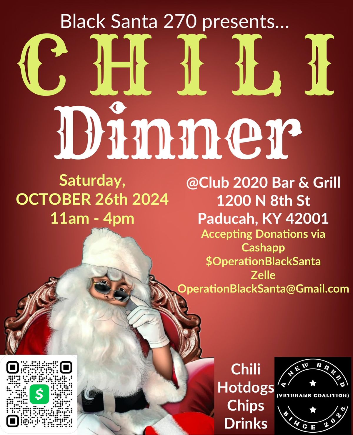 Black Santa Chili Dinner