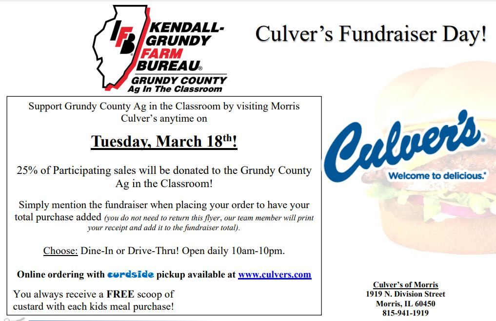 Grundy County AITC Culver's Fundraiser