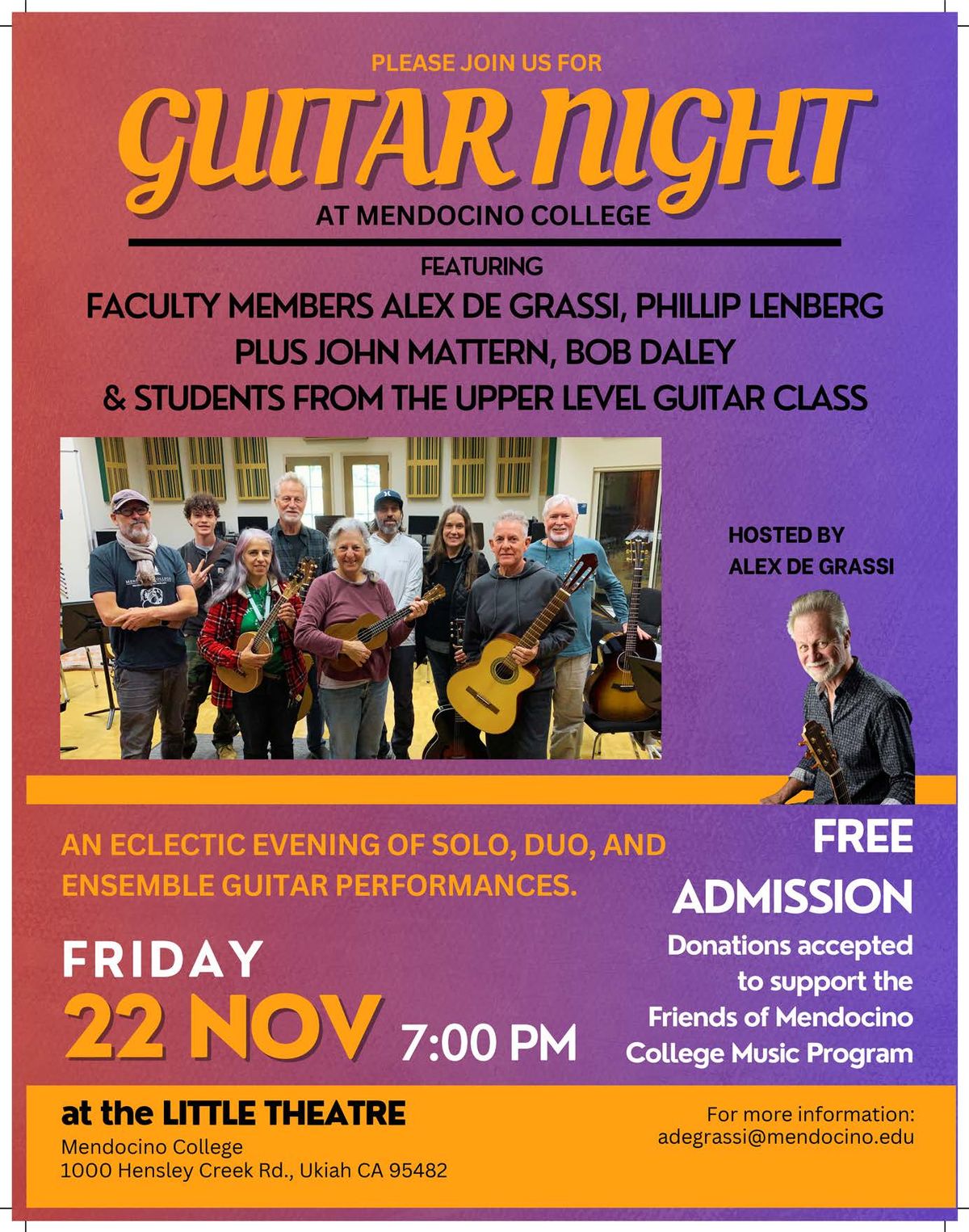 Guitar Night at Mendocino College