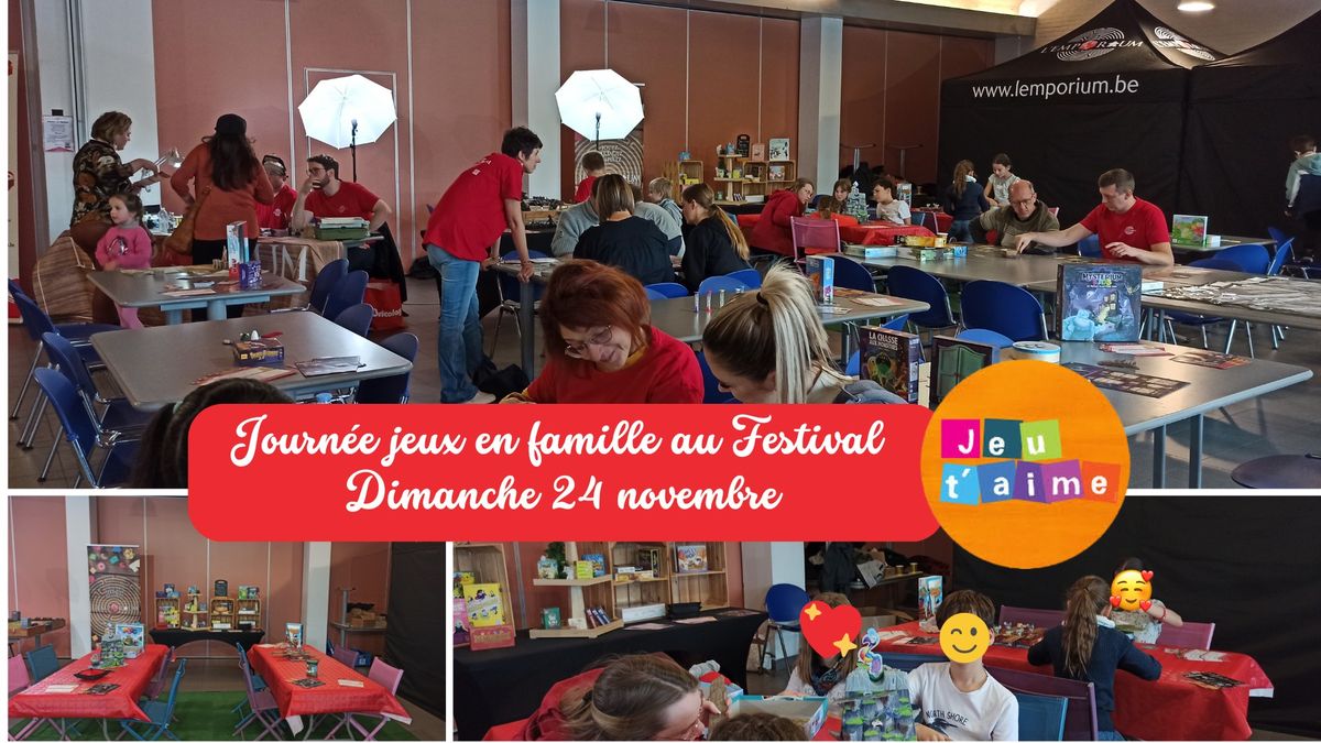 Journ\u00e9e jeux en famille au festival JEU T'AIME 