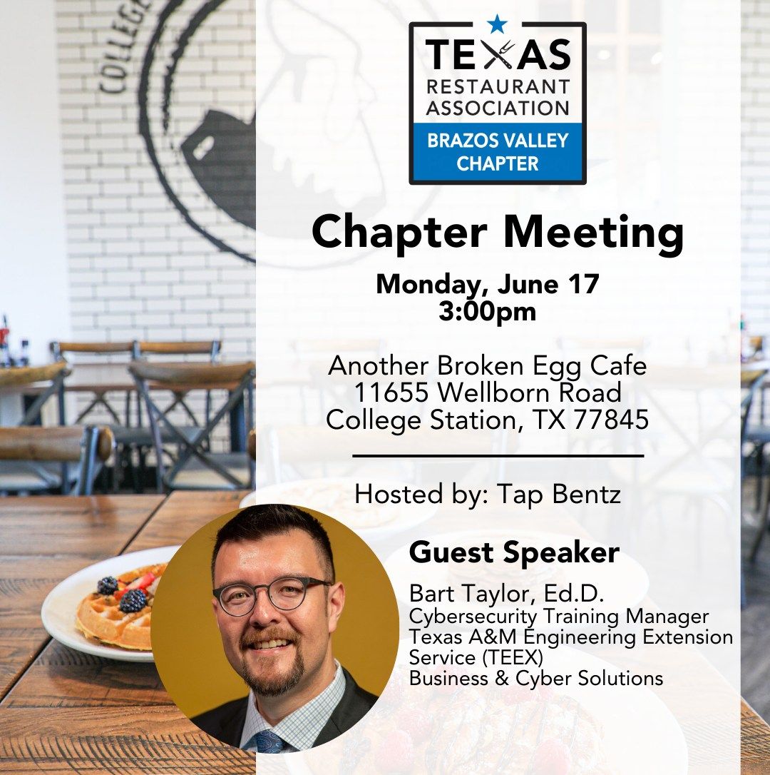 TRA Meeting: Cyber Security Best Practices for Restaurantuers