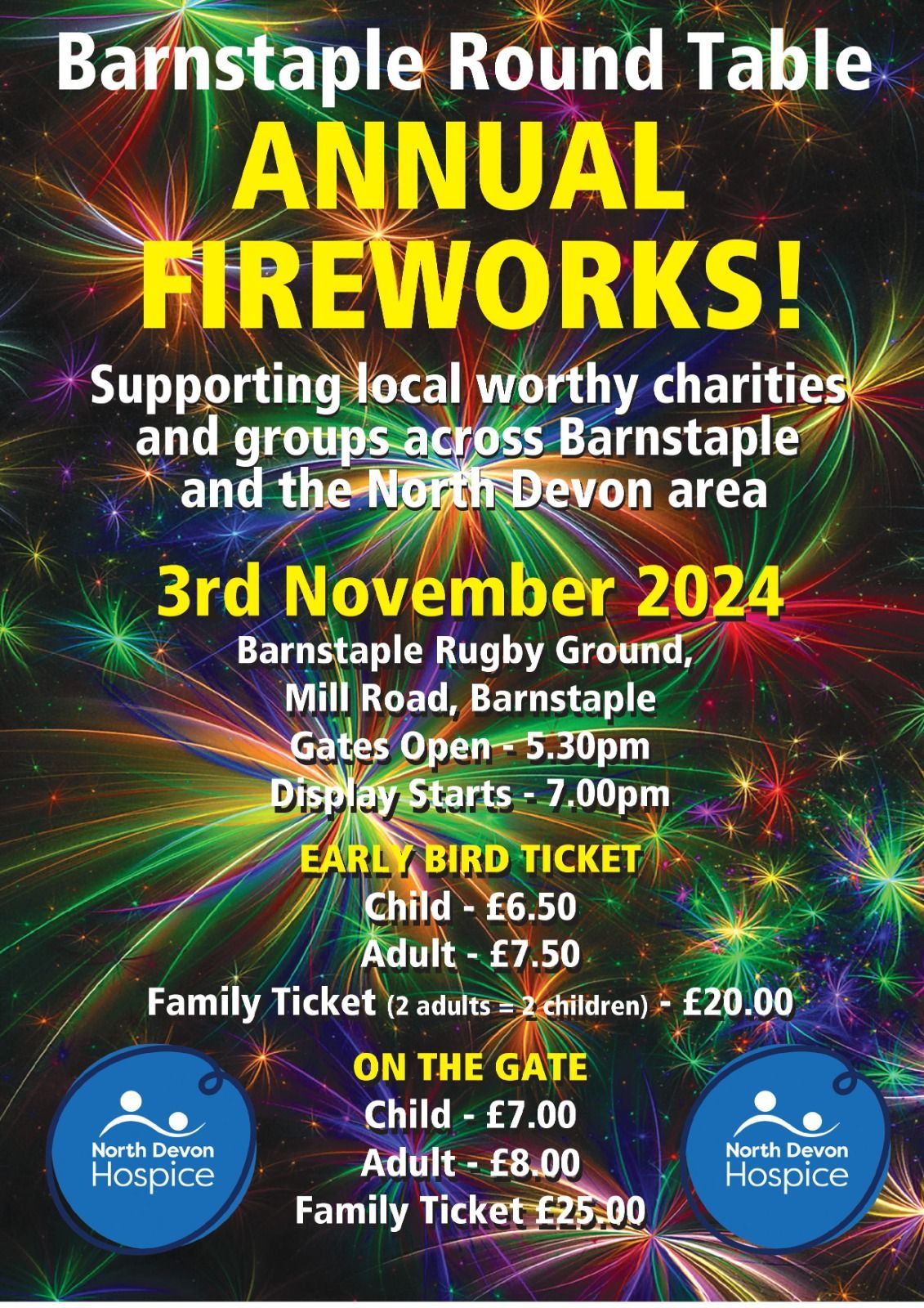 BARNSTAPLE ROUND TABLE FIREWORKS 2024