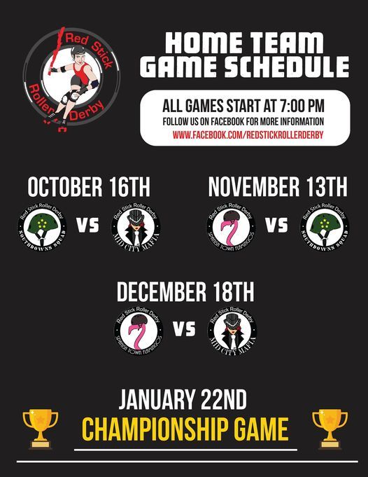 Roller Derby Intraleague Game 3, 2370 Wooddale Blvd, Baton Rouge, LA