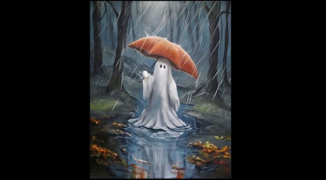 Ghostly Stroll Canvas