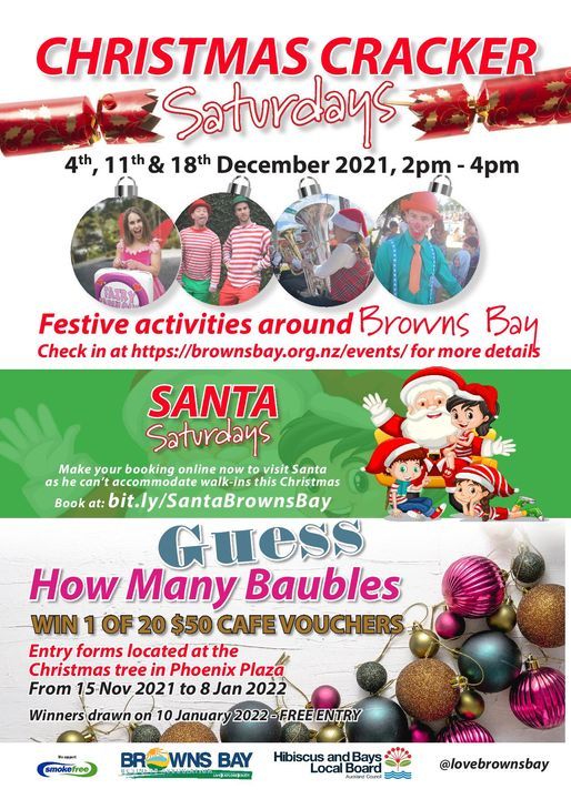 Phoenix 2022 Christmas Events Christmas Cracker Saturdays, Clyde Rd, Browns Bay, Auckland 0630, New  Zealand, 4 December 2021