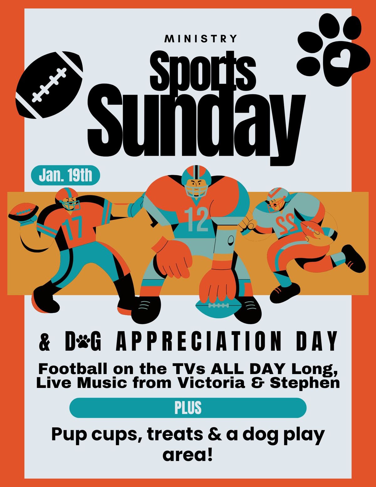 Celebrate Sports Sunday & Dog Appreciation Day