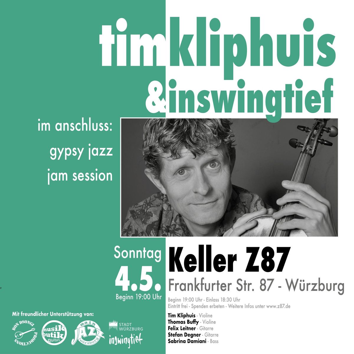 cookin\u2018 together \u2013 INSWINGTIEF & Tim Kliphuis (violin)