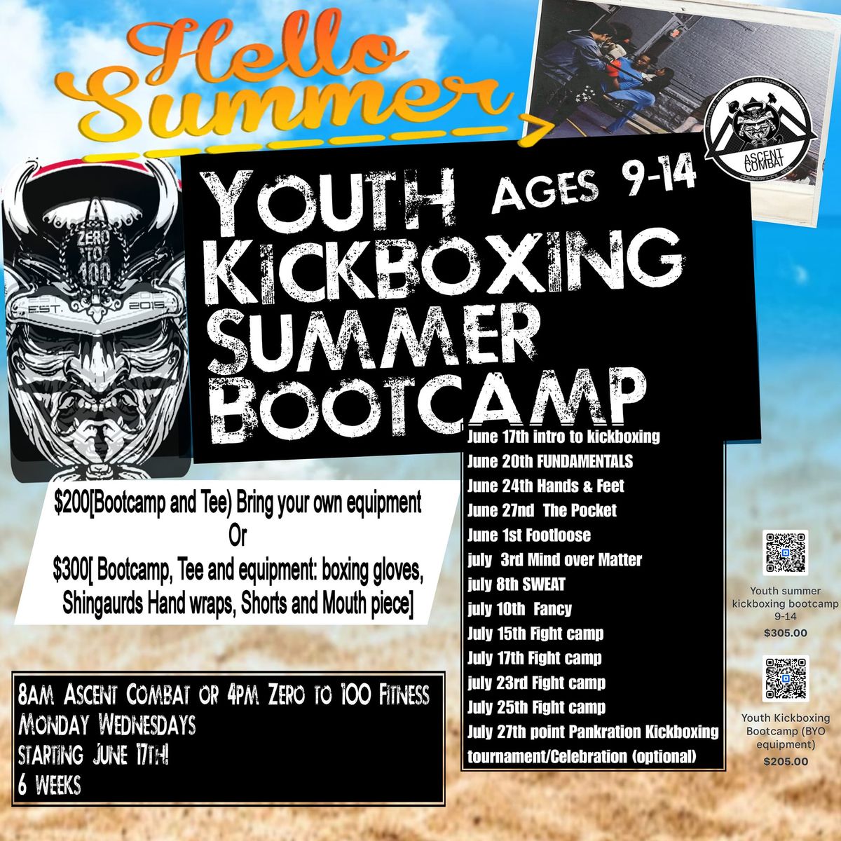 Youth Summer kickboxing camp