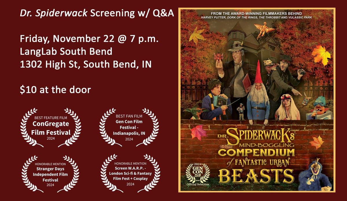 Dr. Spiderwack Movie Screening with Q&A