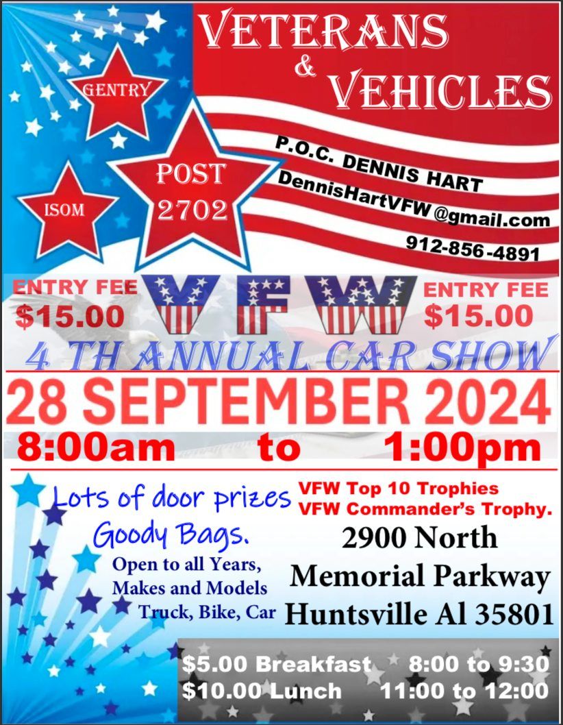 VFW POST 2702 Veterans and Vehicles Car Show